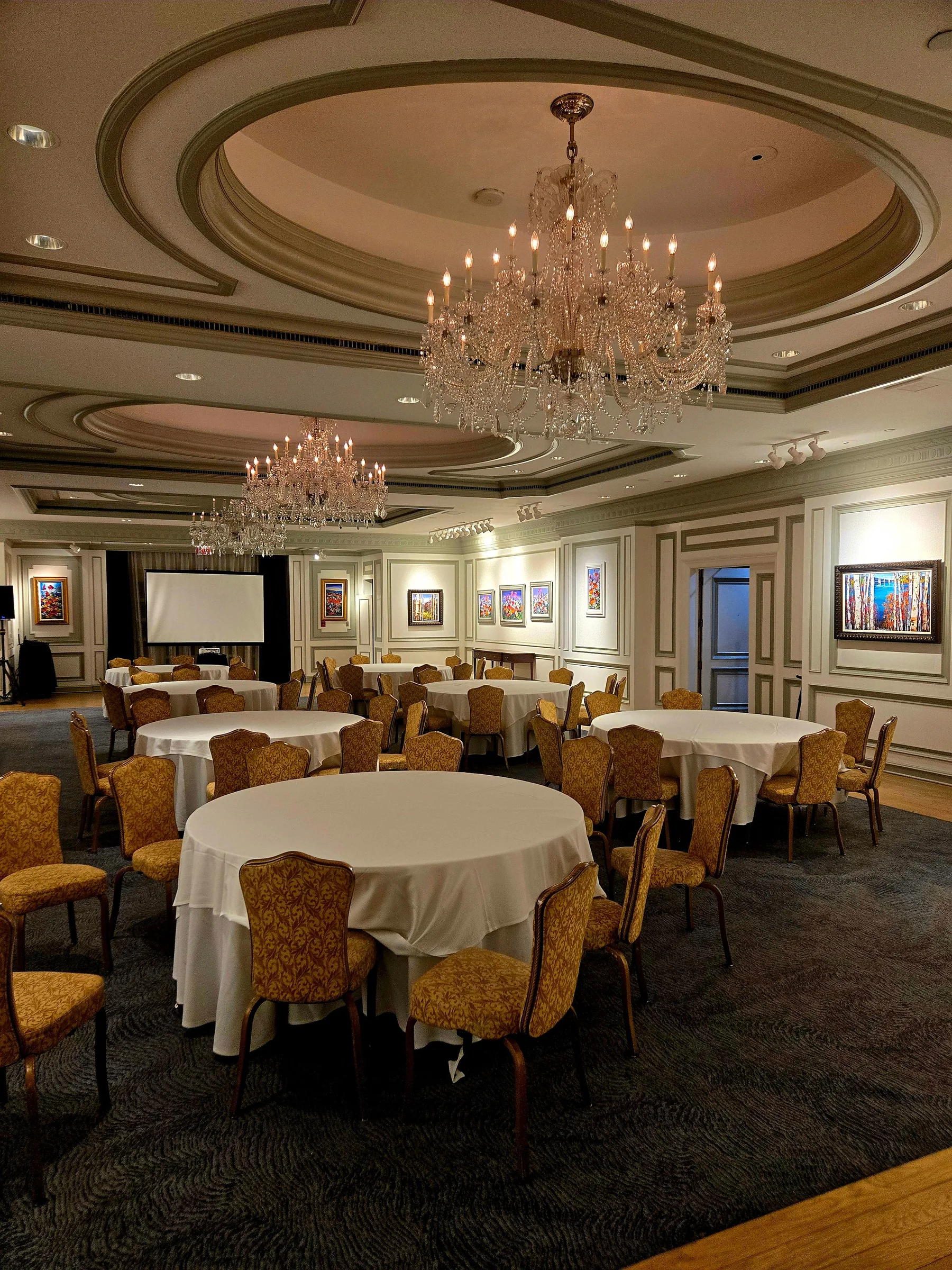 Finished hotel ballroom and event space
