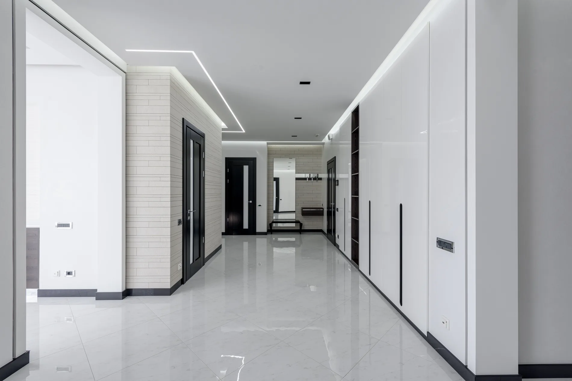 Completed multifamily corridor renovation
