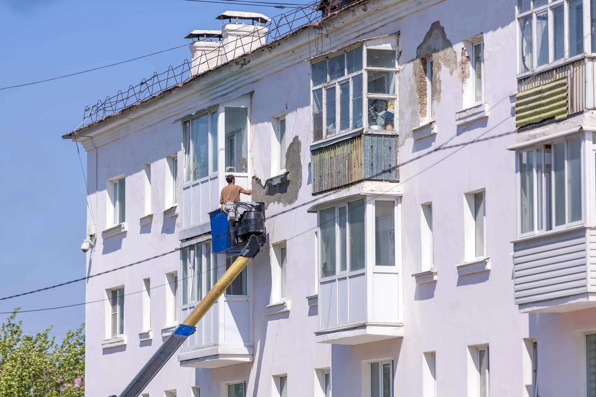 Completed multifamily apartment exterior rehabilitation and building-envelope improvements