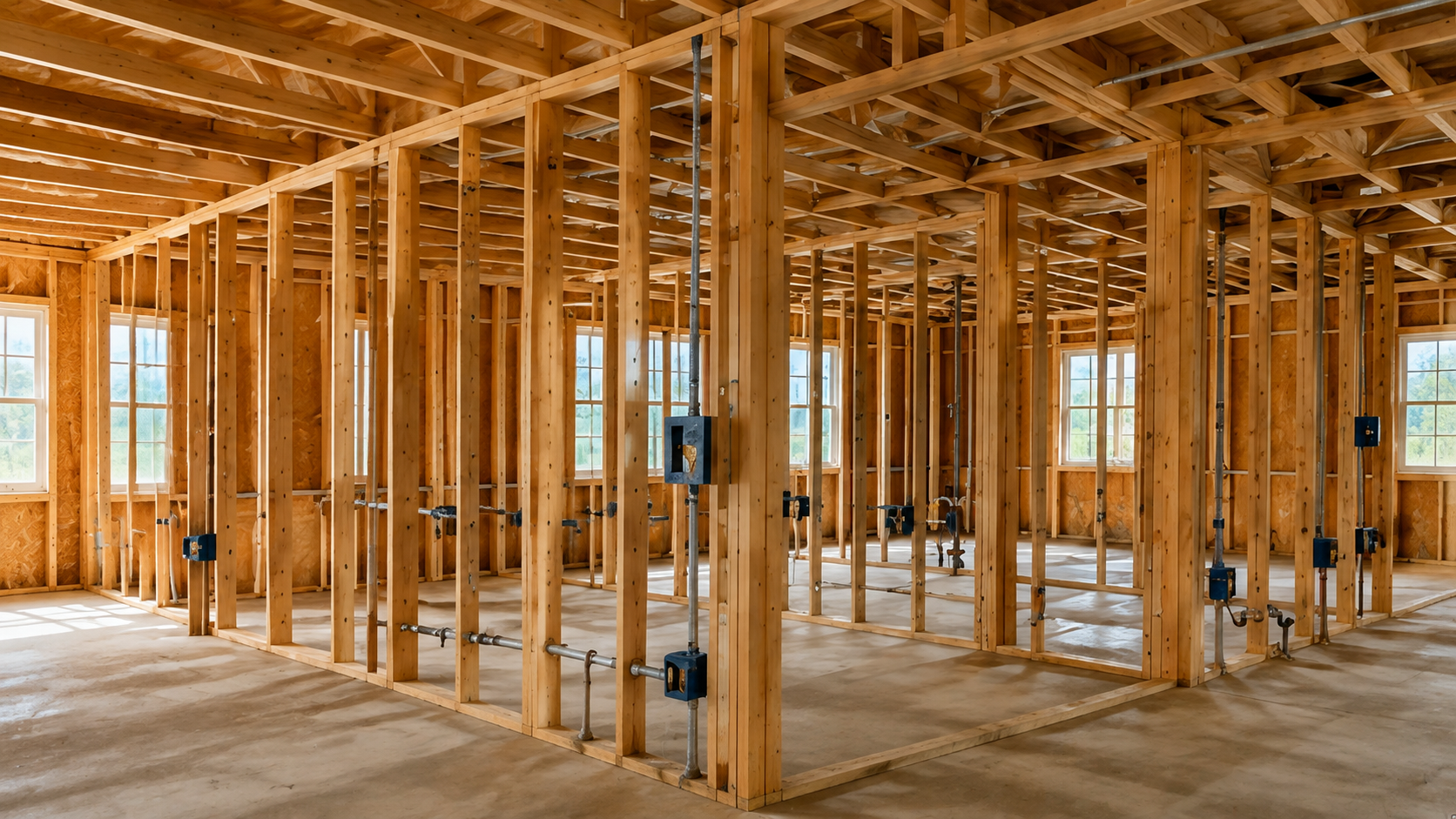 Wood wall framing for a Residential Assisted Living conversion