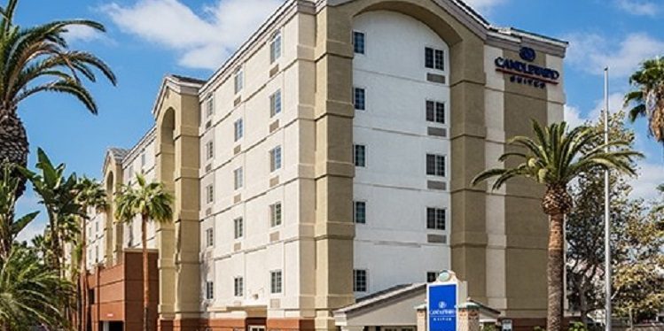 A hospitality company building
